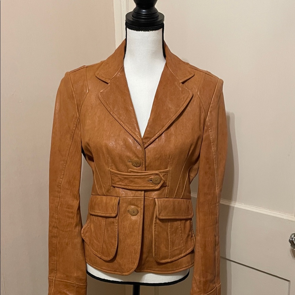 Women's Tan Leather Jacket